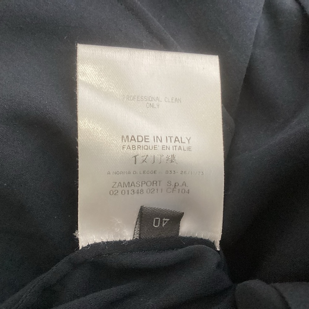 Fendi Black Cotton Button Up Blouse Leather Trim Flawed 40 (Sm) - Picture 9 of 10